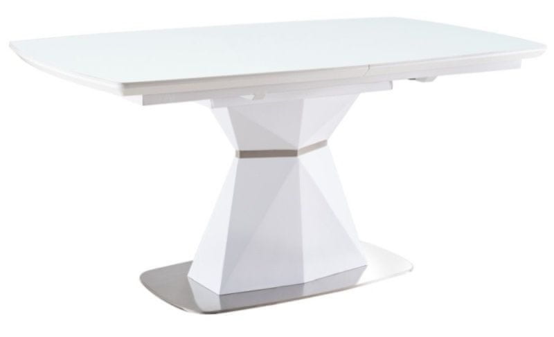 CASARREDO Jedálenský stôl CORTEZ rozkladacia biela mat